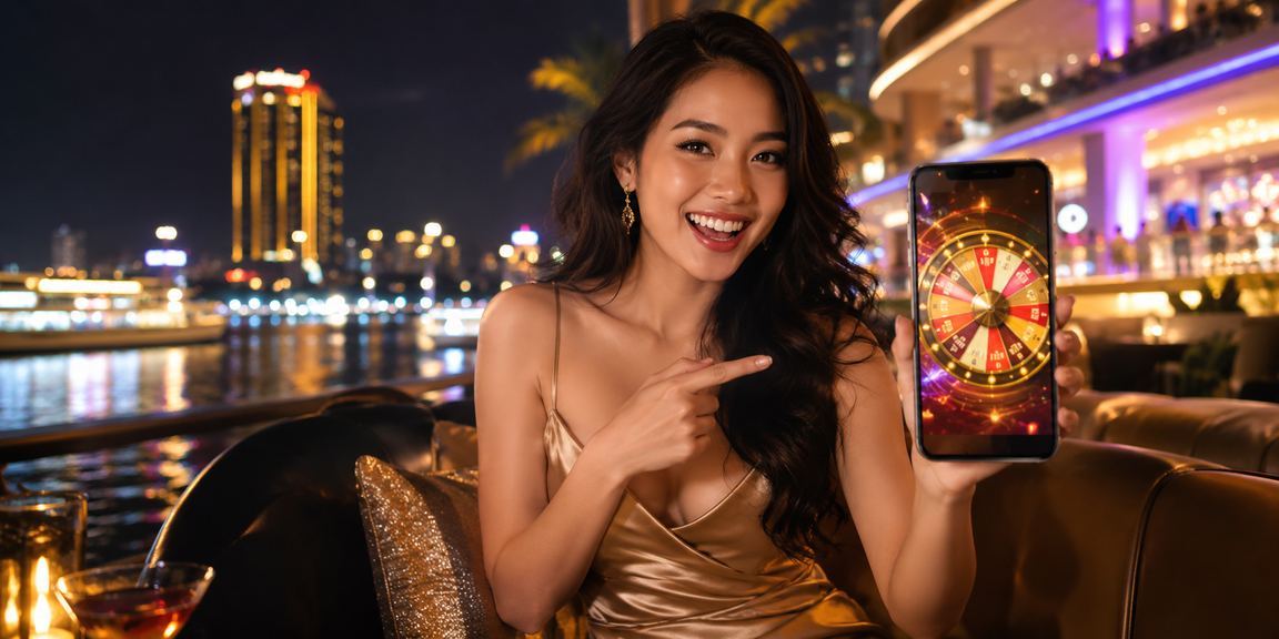 Bàn roulette trực tuyến và không khí casino sôi động tại vùng Mekong